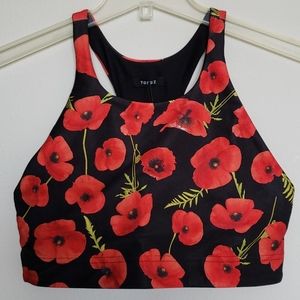 TEREZ REVERSIBLE POPPY PRINTED BRA